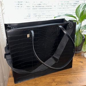 Beis Work Tote - Black Croc